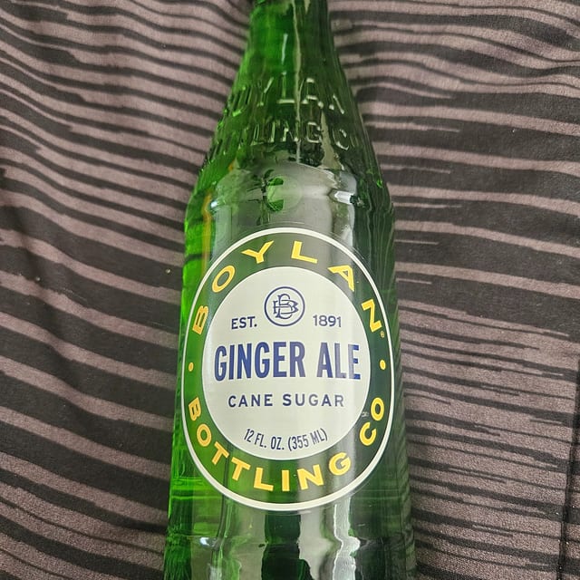 GINGER ALE  GLASS BOTTLE CANE SUGAR.
