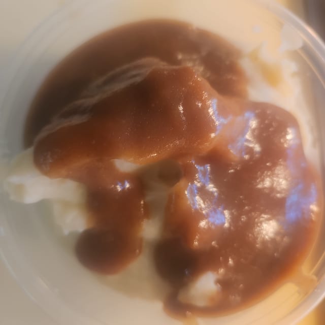 Mash Potatoes With Gravy.